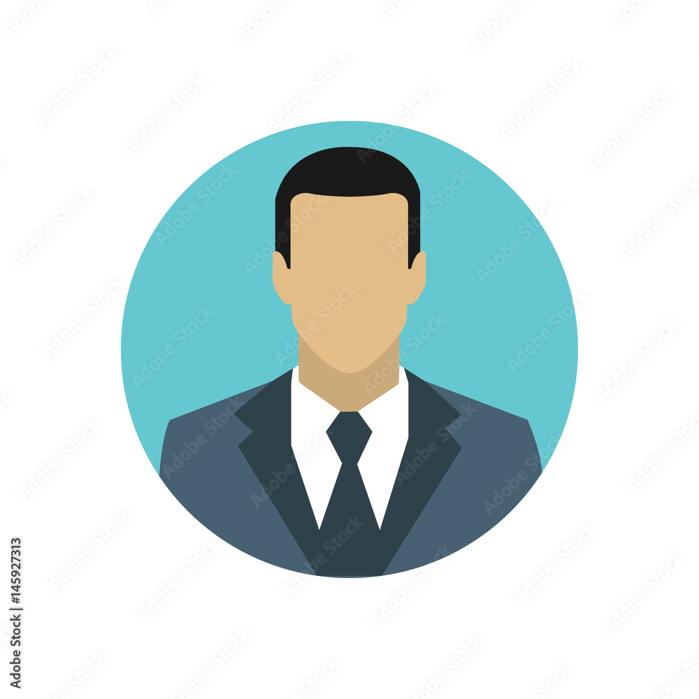 Man in business suit and tie, on white background.Vector Man in business suit and tie, on white background.Vector