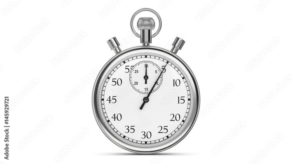 Animation stopwatch on a green background. A full minute. Animation stopwatch on a green background. A full minute.