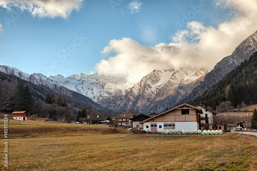 Beautiful mountain scenery from Fleres valley, near Brenner Pass, Italy