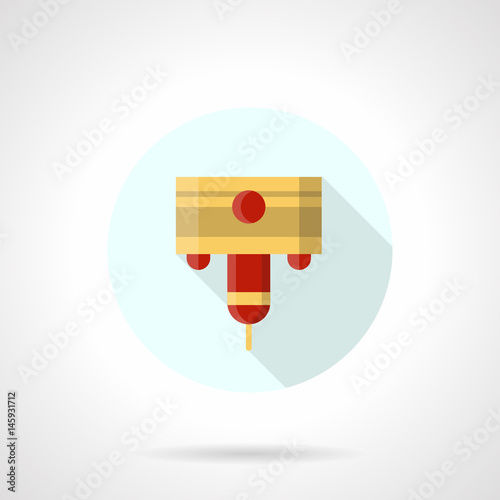 Laser industry flat round vector icon