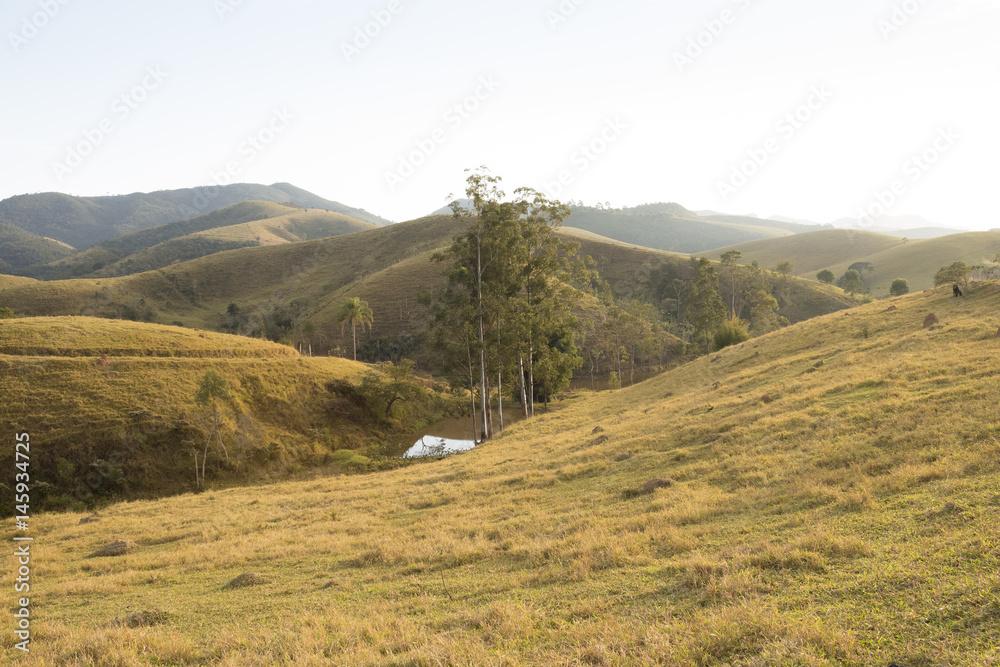 Fototapeta premium Mountains in Caçapava, Sao Paulo, Brazil