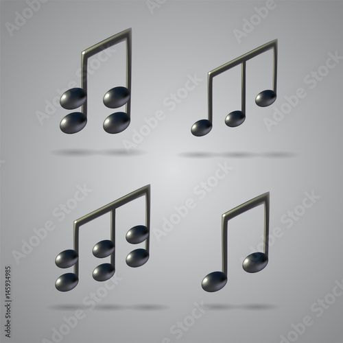 Music note vector icons photo