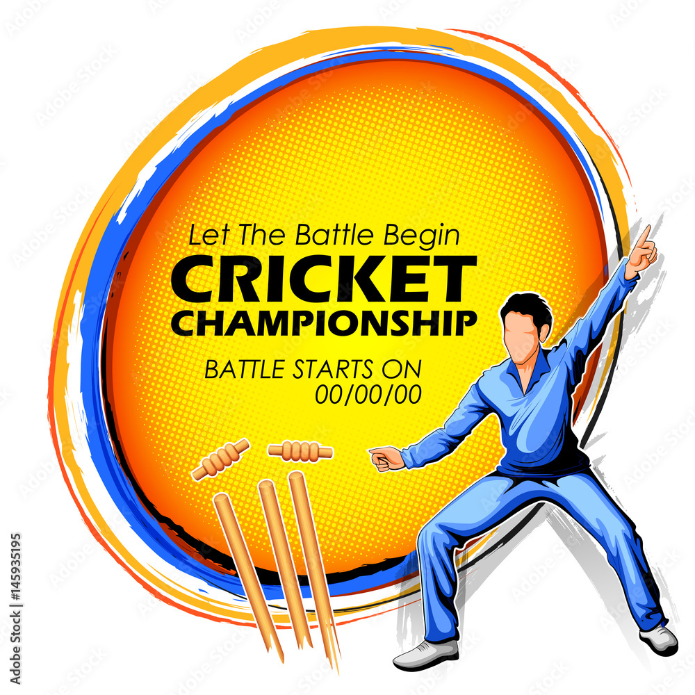 Fototapeta premium Player fielding in cricket championship sports
