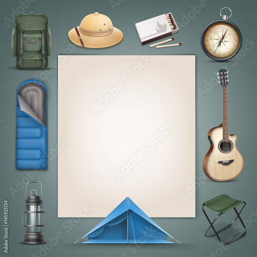 Vector Camping stuff
