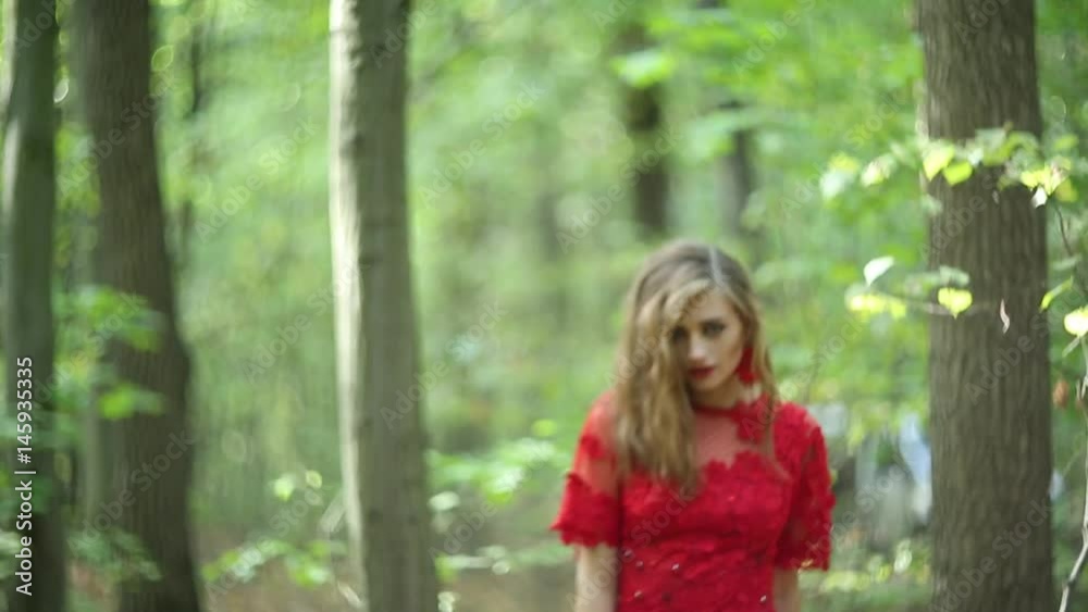 Pretty Woman Walking In The Forest Pretty Woman Walking In The Forest