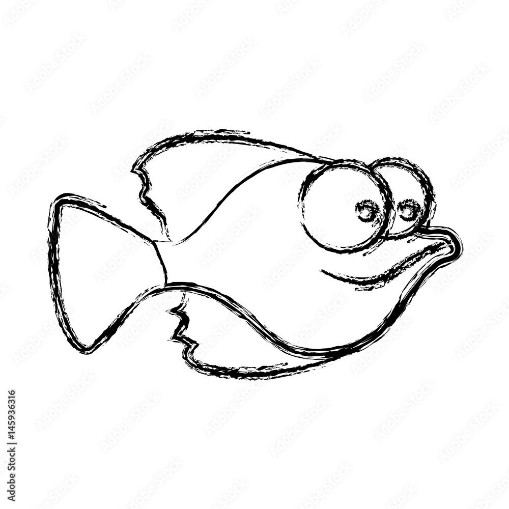 Bright Tropical Sea Fish - Vector Hand Drawing Isolated Linear Illustration  In Sketch Style Royalty Free SVG, Cliparts, Vectors, and Stock  Illustration. Image 90947566.