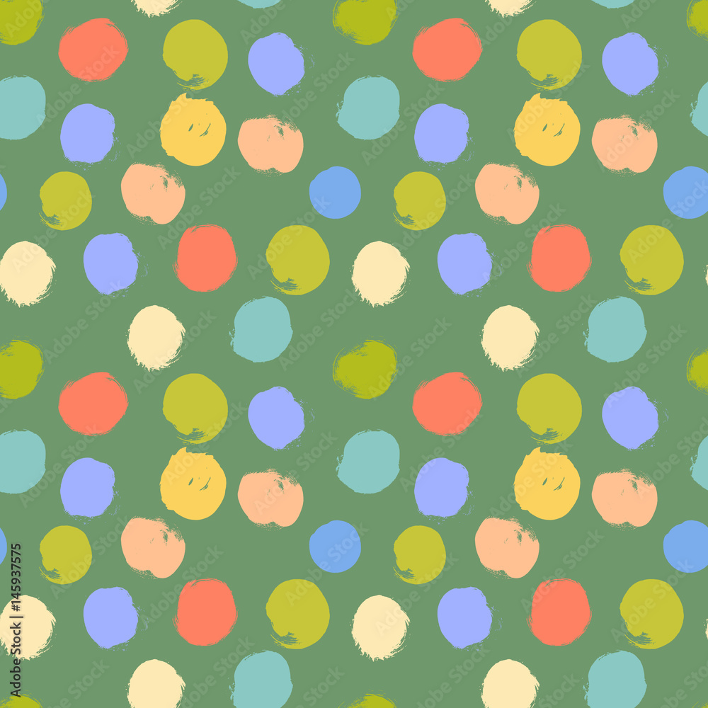 Seamless colorful pattern with abstract circles