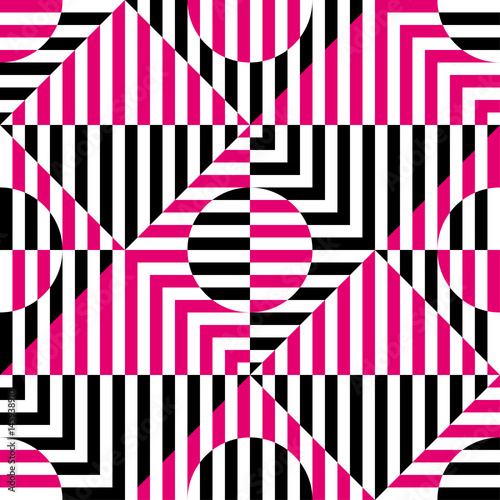 Seamless abstract pattern in constructivism soviet style. Vector vintage 20s geometric ornament