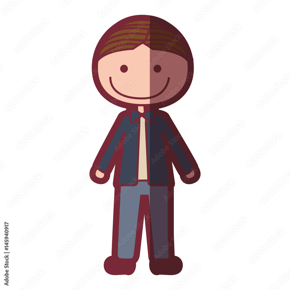 color silhouette shading cartoon man in wedding suit vector illustration color silhouette shading cartoon man in wedding suit vector illustration