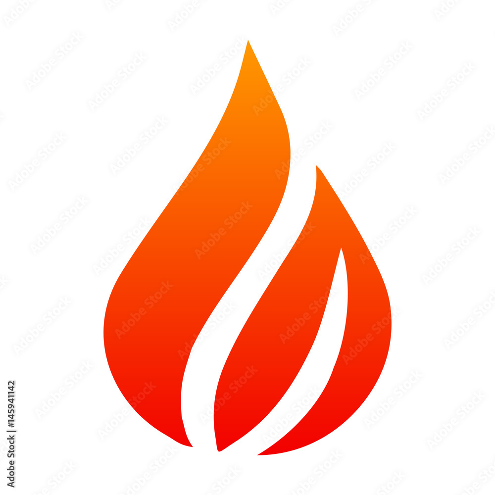 Ilustração Do Logotipo Do Vetor Do ícone Da Chama Do Fogo Vermelho  Ilustração do Vetor - Ilustração de inferno, flamejante: 129960558