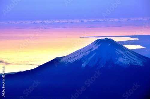 富士山上空から