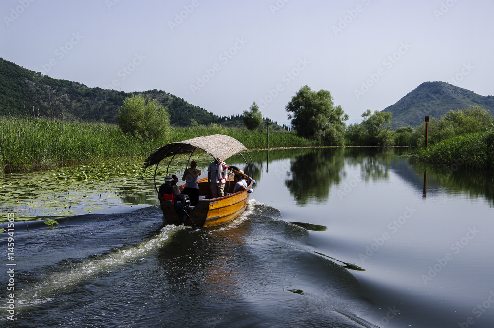 Boat on the Skadar Lake