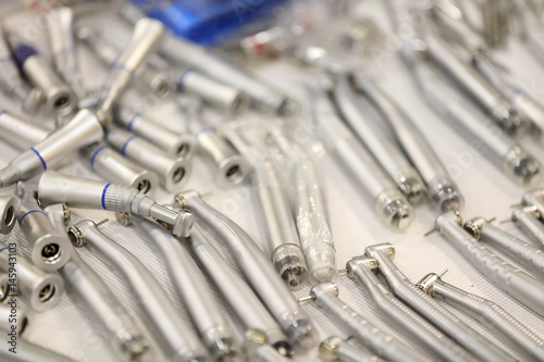Set of dental equipment close up