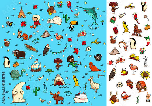 World Travel Visual Game: Find some items! Solution in hidden layer.