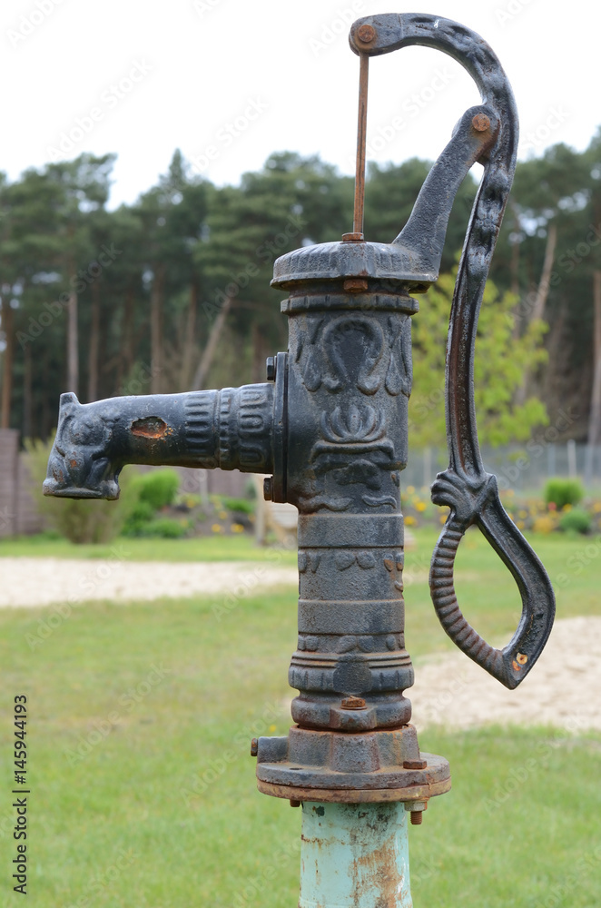 Fototapeta premium Handwasserpumpe
