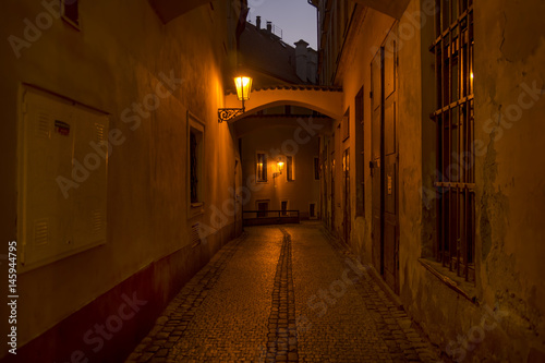 Dark Back Alley From Prague, Czech Republic
