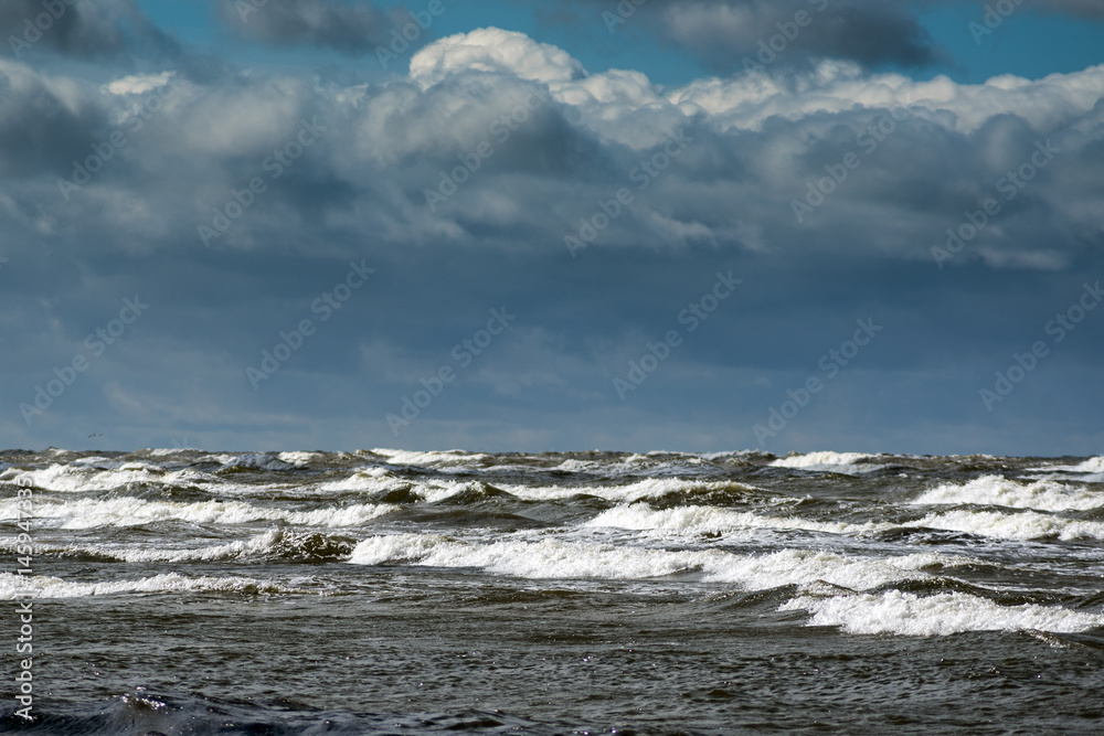 Stormy Baltic sea.