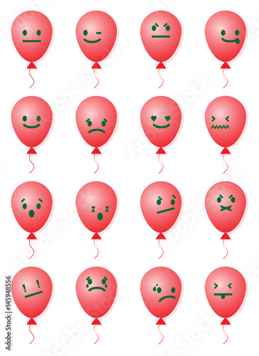 balloon emoticon set