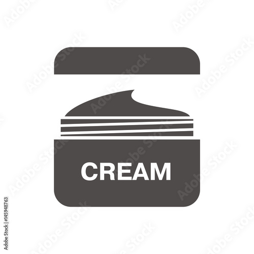Face cream jar icon