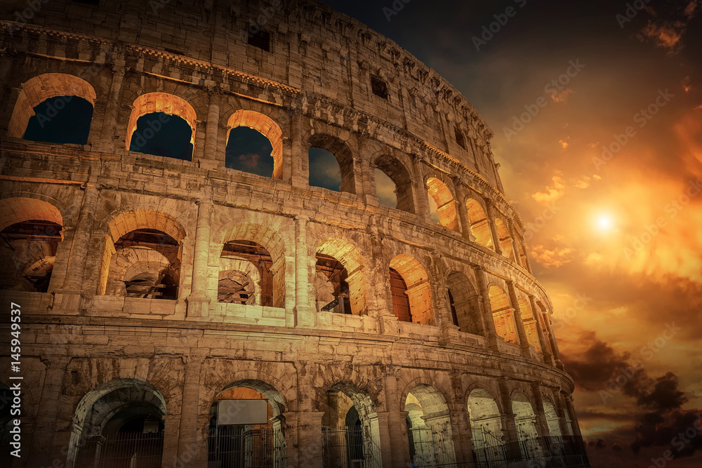 Rome, Italy. One of the most popular place in world at evening -