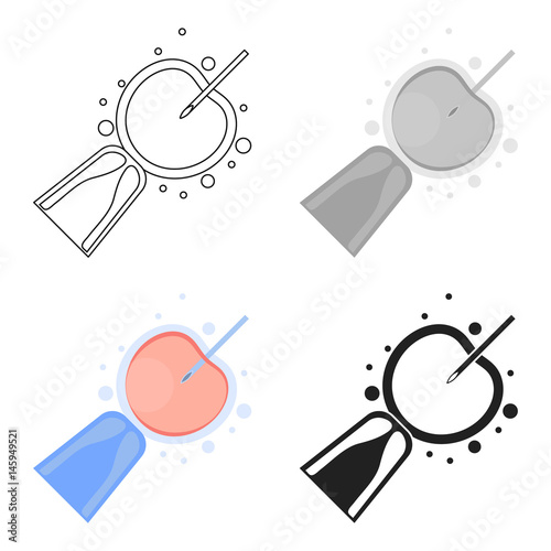 Artificial insemination icon in cartoon style isolated on white background. Pregnancy symbol stock vector illustration.