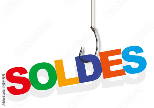 soldes - promis - promotion - affiche - prix - affaires - hameçon