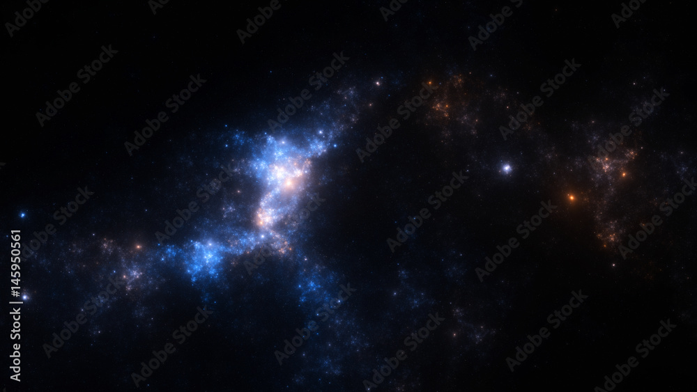 Fototapeta premium Streszczenie fraktalna ilustracja wygląda jak galaktyki