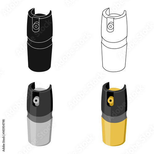 Gas canister icon cartoon. Single weapon icon from the big ammunition, arms set.