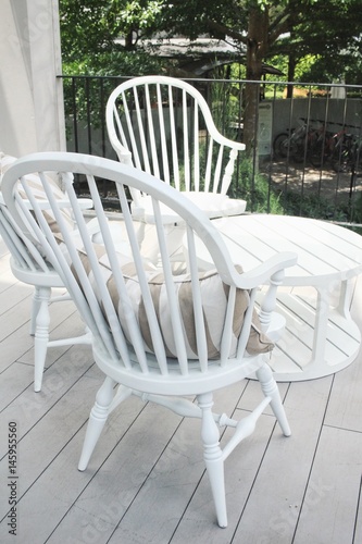 Table with chairs at restaurant