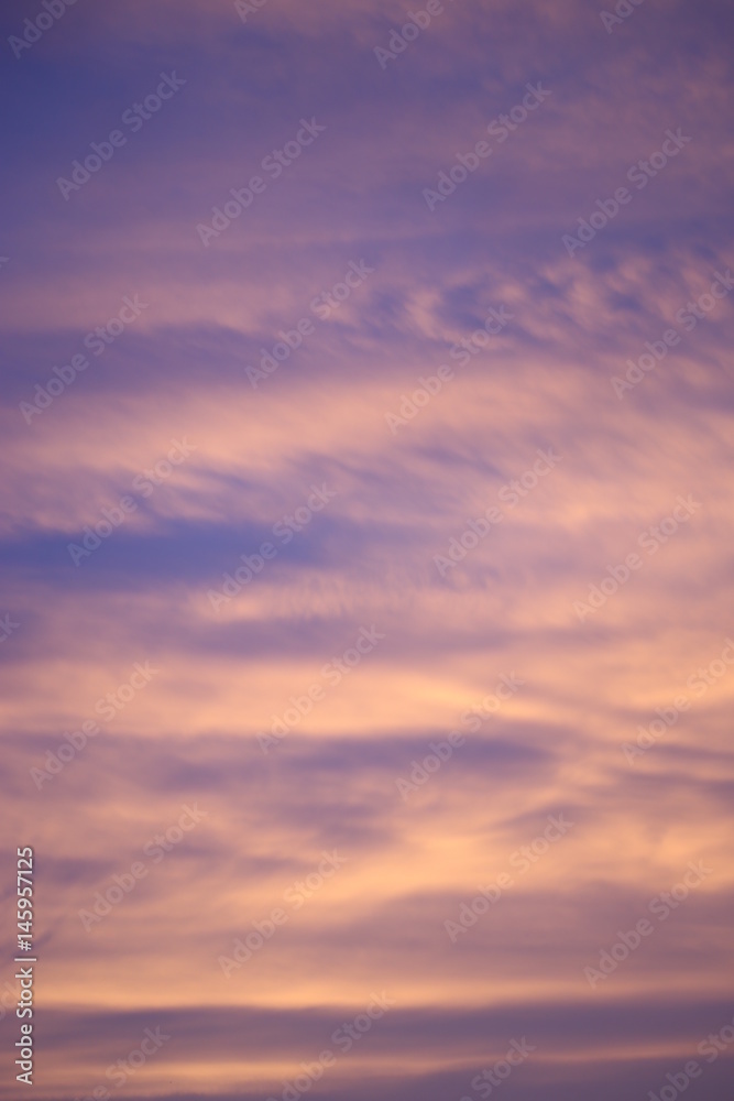 sunset sky violet color