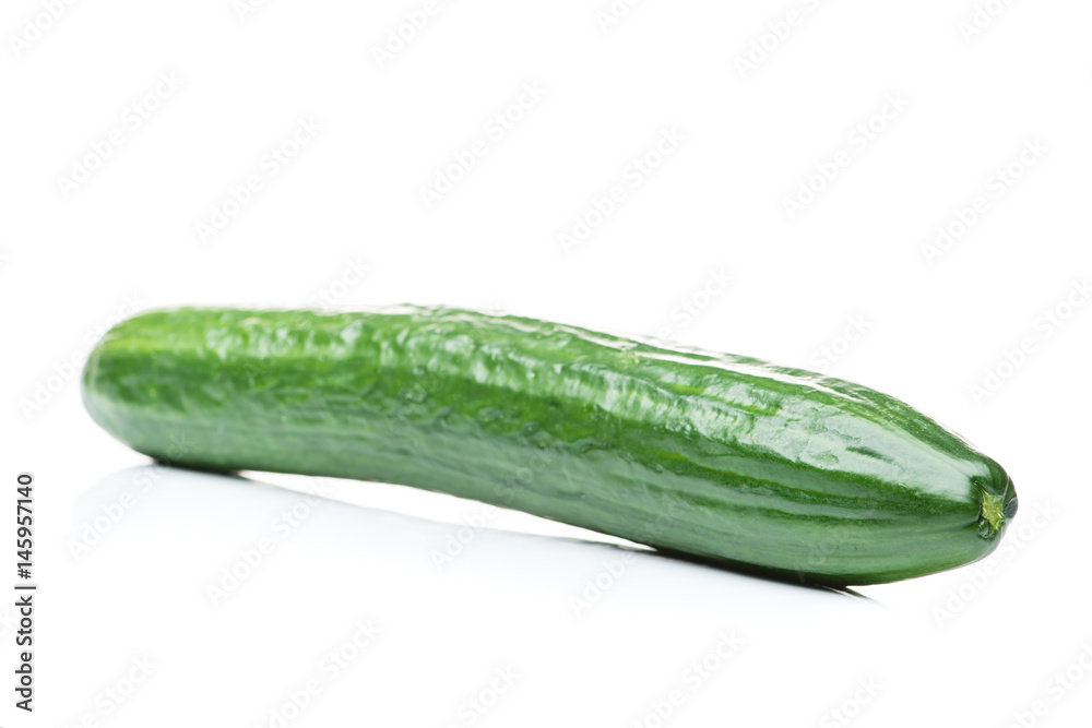Green long cucumber isolated Green long cucumber isolated