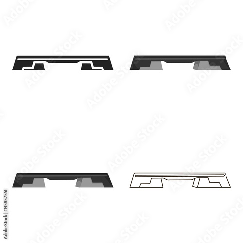 Fitness step board icon cartoon. Single sport icon from the big fitness, healthy, workout cartoon.
