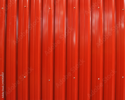 Red corrugated iron background
