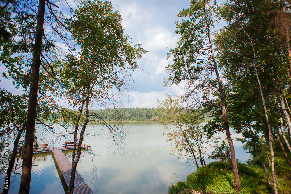Obraz premium summer lake view