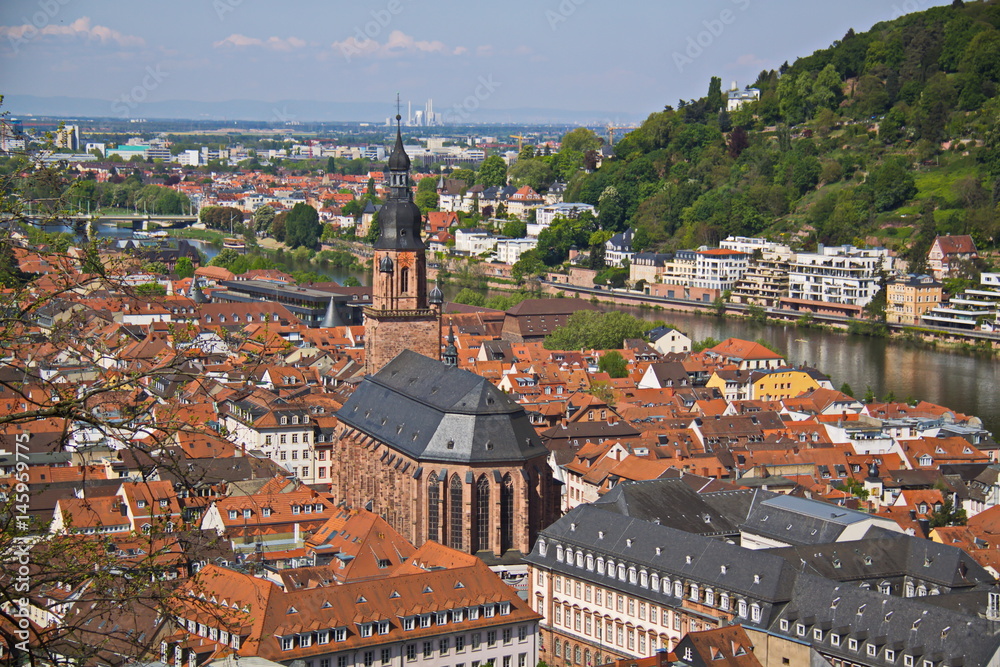 Blick auf Heidelberg aus der Burg
