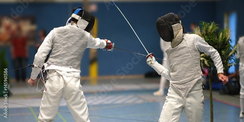 Junior Boys at a foil fencing tournament                  photo