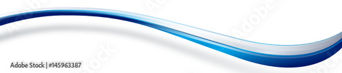Blau Band Banner Welle Wellen