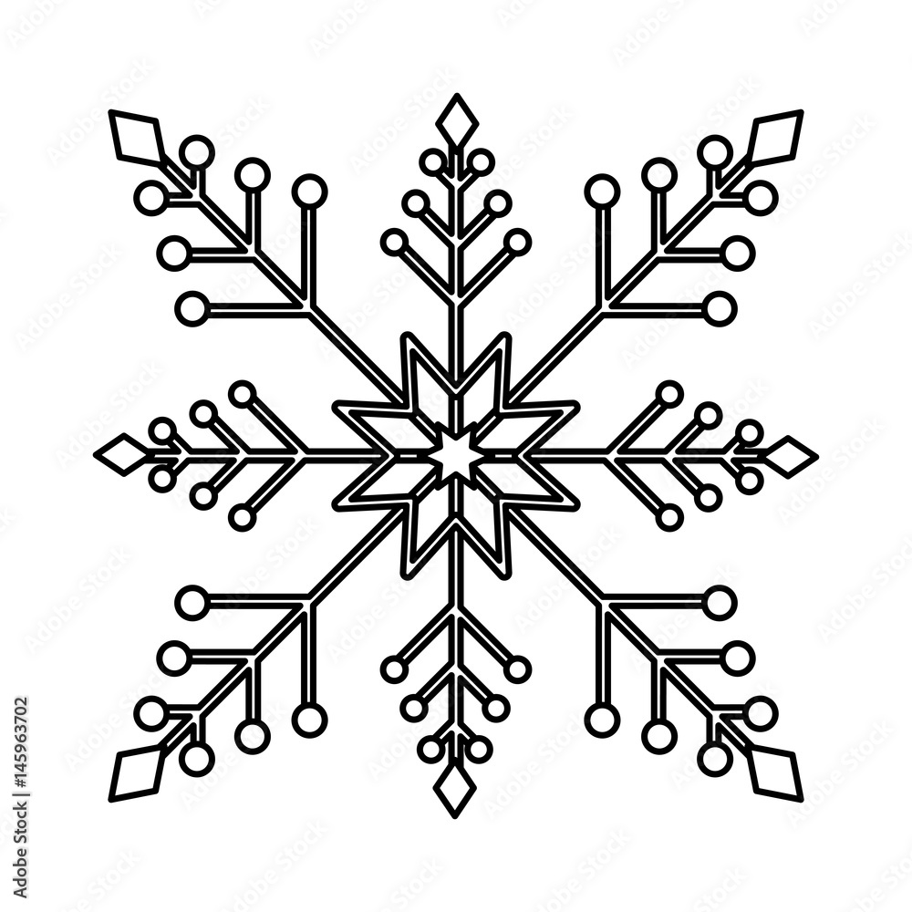 snowflake christmas decoration icon vector illustration design snowflake christmas decoration icon vector illustration design