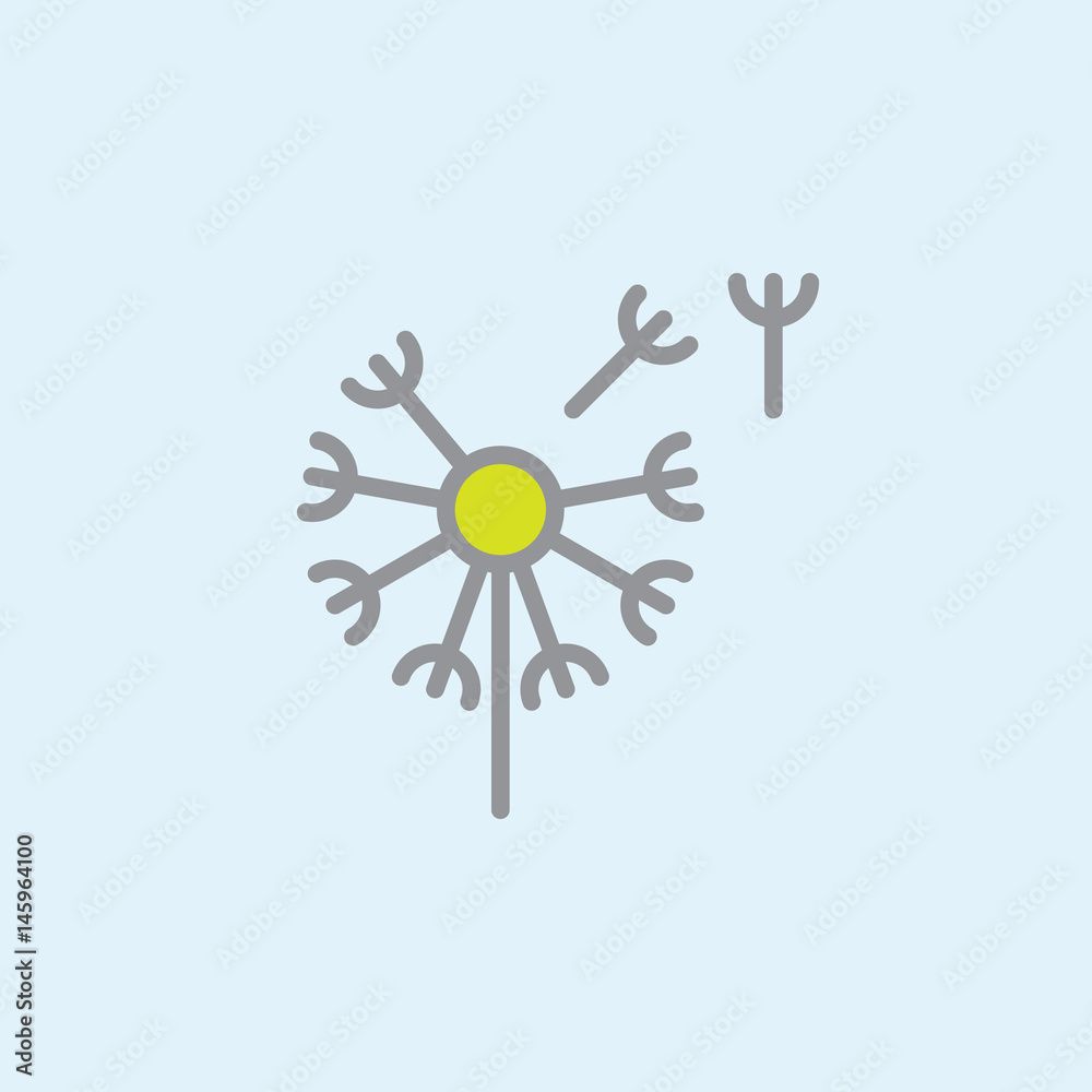 Вandelion, taraxacum filled outline icon, line vector sign, linear colorful pictogram. Blowbal symbol, logo illustration. Pixel perfect Вandelion, taraxacum filled outline icon, line vector sign, linear colorful pictogram. Blowbal symbol, logo illustration. Pixel perfect
