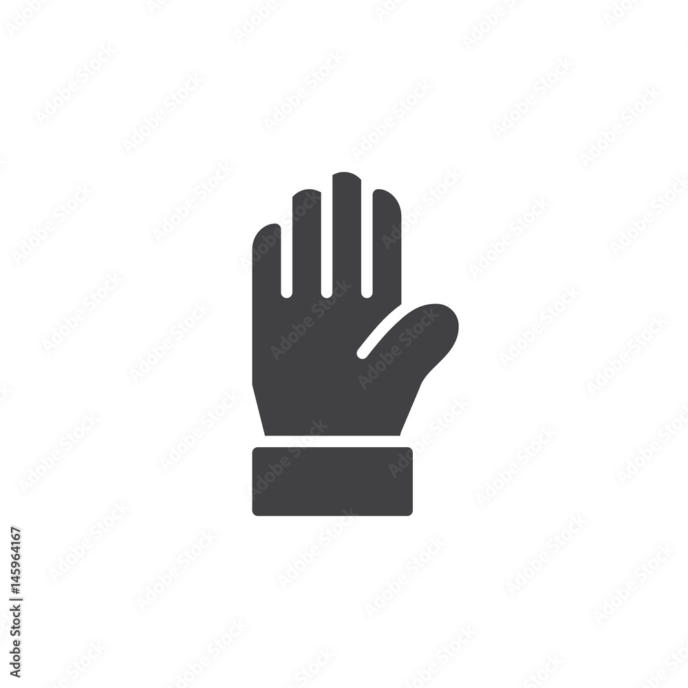 Warning hand icon vector, filled flat sign, solid pictogram isolated on white. Palm symbol, logo illustration. Pixel perfect Warning hand icon vector, filled flat sign, solid pictogram isolated on white. Palm symbol, logo illustration. Pixel perfect