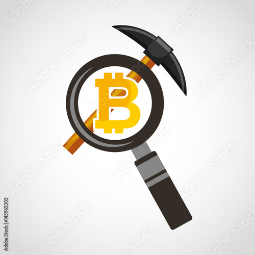 Bitcoins investment business icons vector illustration design