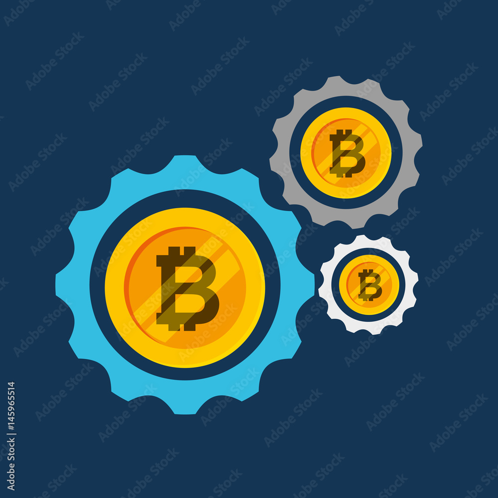Bitcoins investment business icons vector illustration design Bitcoins investment business icons vector illustration design