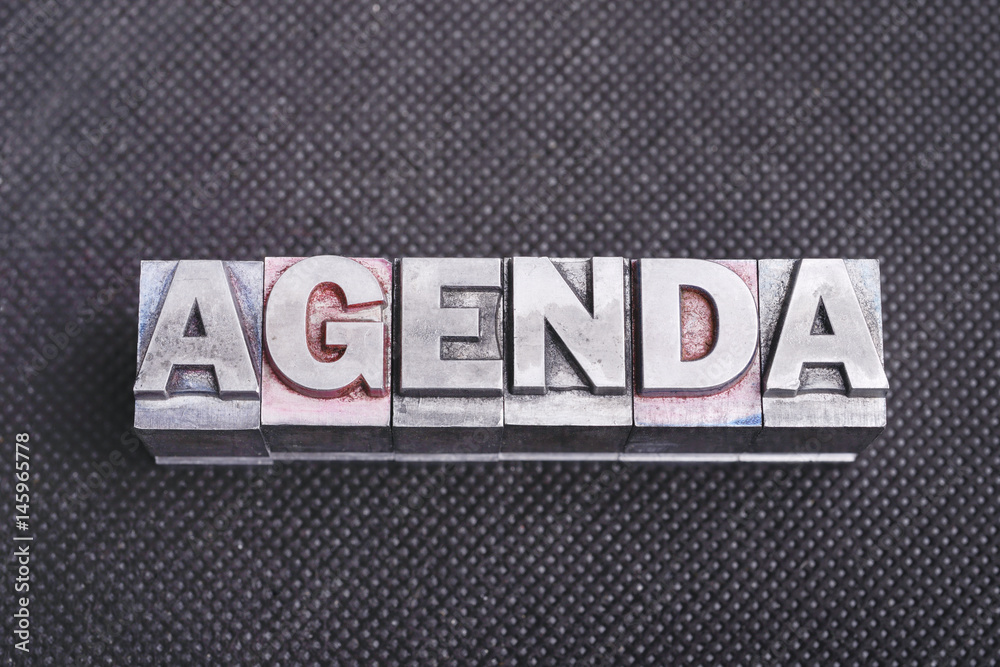 Obraz premium agenda word bm