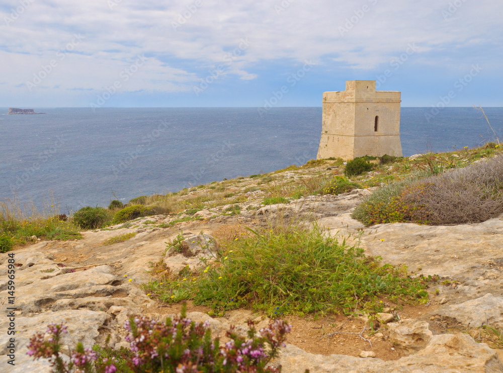 Mittelalterlicher Wachturm bei Hagar Quim / Malta