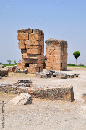 Hie rapolis Ancient City Ruin in Pa mukkale in Turkey photo