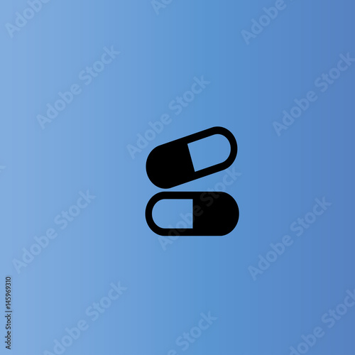 Pills Icon. flat design