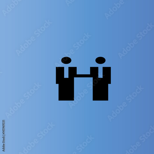 two businessmen icon. flat design