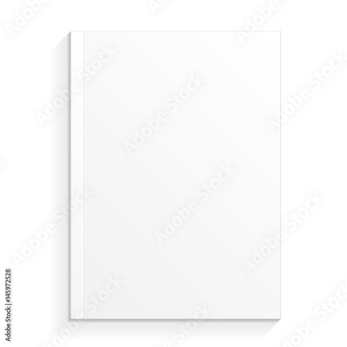 Blank Cover Of Magazine, Book, Booklet, Brochure. Illustration Isolated On White Background. Mock Up Template Ready For Your Design. Vector EPS10