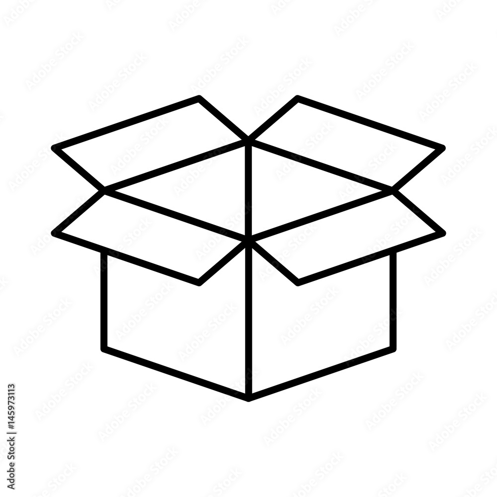 carton box packing icon vector illustration design