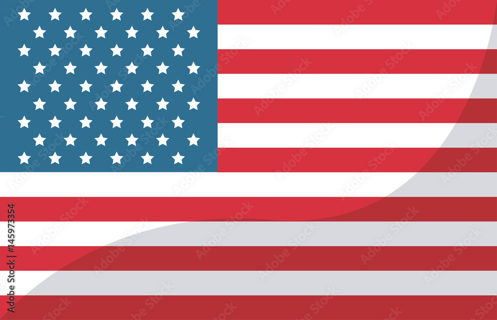 Fototapeta premium USA flag United States of America symbol vector illustration